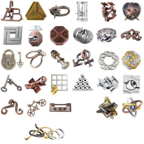 30pcs Combo A Hanayama Cast Metal Brain Teaser Puzzle