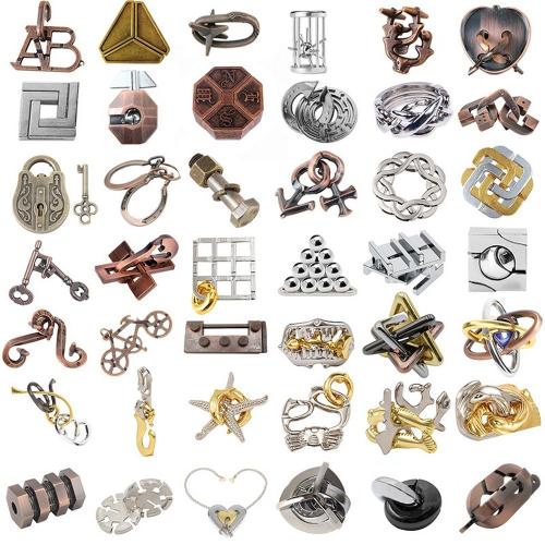 42pcs Combo A Hanayama Cast Metal Brain Teaser Puzzle