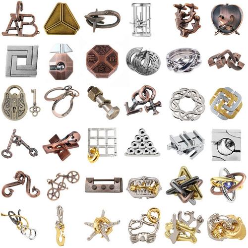 36pcs Combo A Hanayama Cast Metal Brain Teaser Puzzle